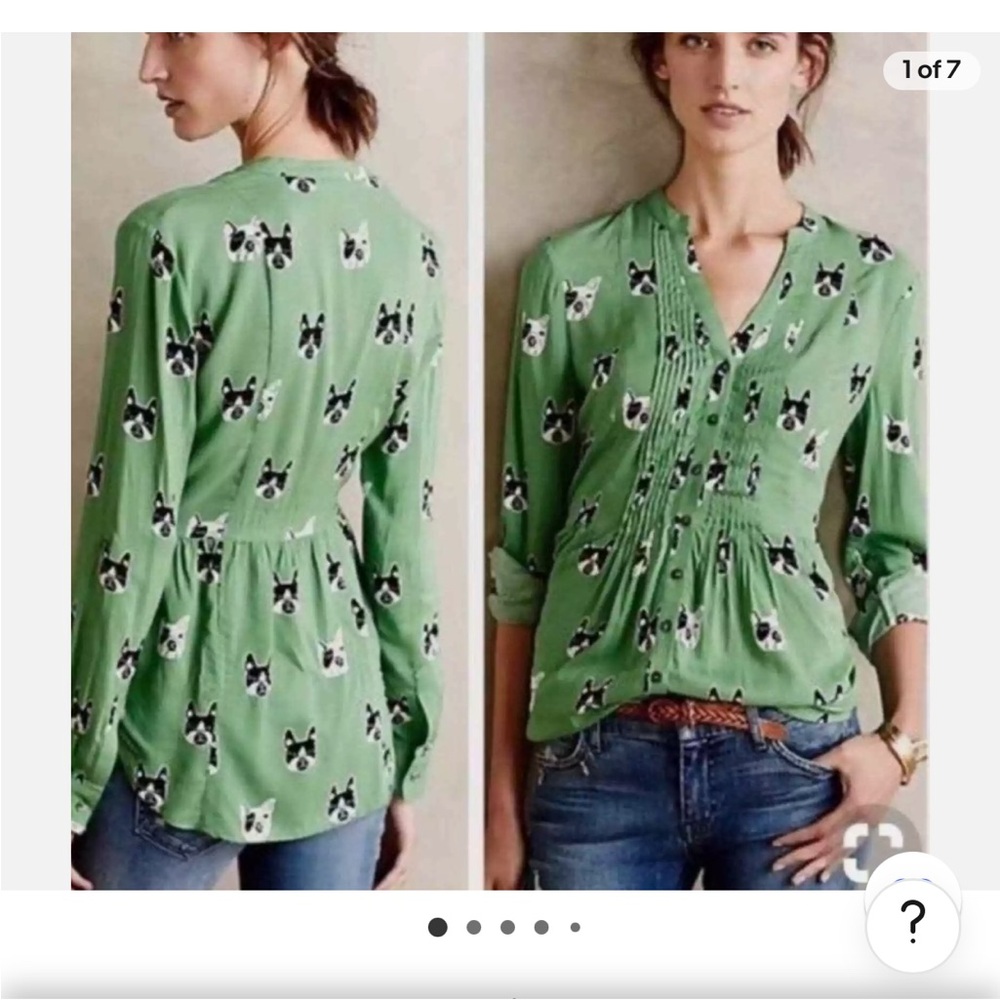 Maeve French Bulldog Top Anthropologie